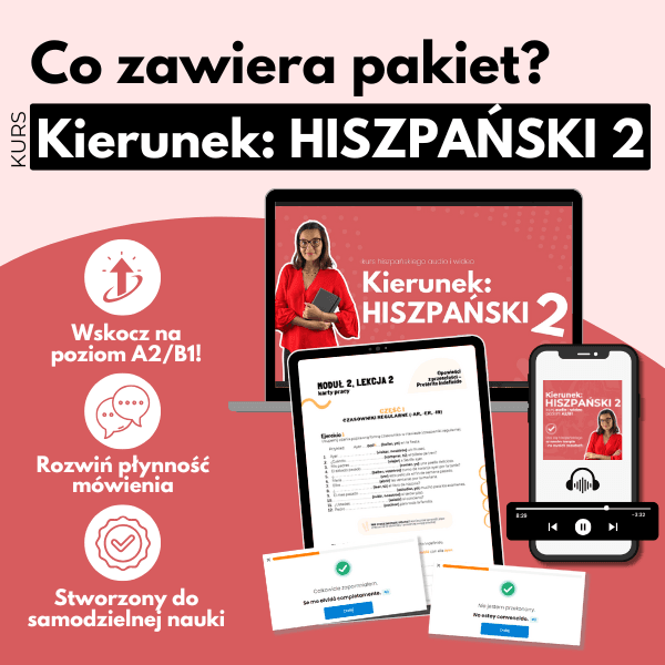 Kierunek: HISZPAŃSKI 1+2 - pakiet kursów audio i wideo hiszpańskiego od podstaw - obrazek 3