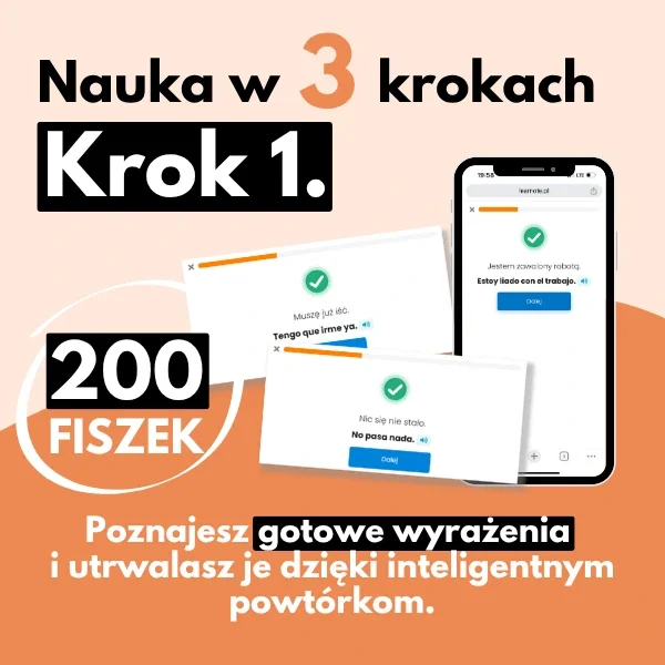 KURS FISZKOWY Hiszpańskie FLOW - Poznaj 200 hiszpańskich wyrażeń z życia wziętych!